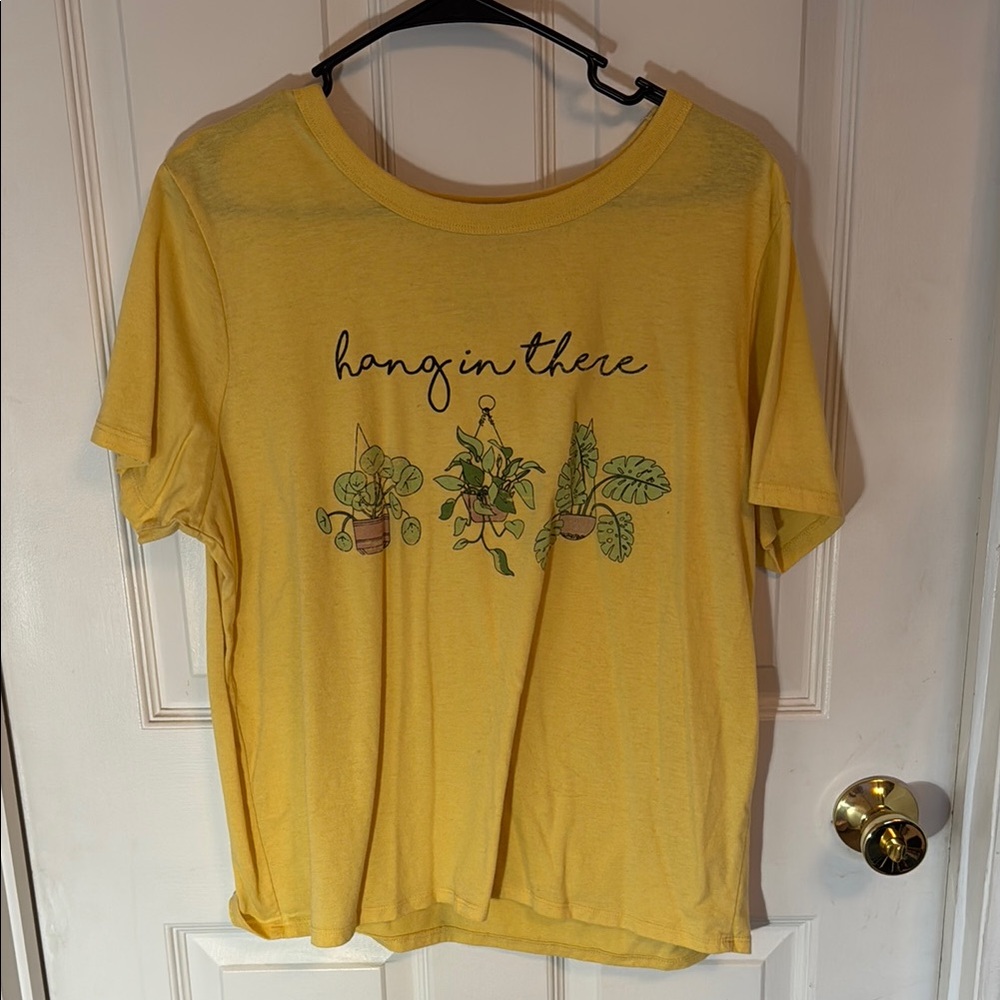 Yellow Hang in There Women's Top
